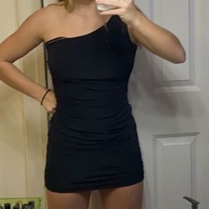 Black mini party dress